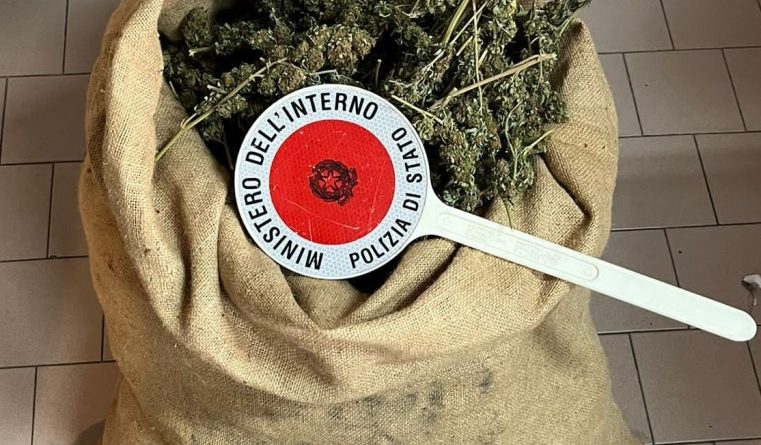 La Polizia di Stato scopre nascondiglio di marjuana in provincia: oltre 6 kg di stupefacente sequestrato