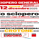 Sciopero Generale della Cgil a Crotone: Manifestazione Regionale il 12 Dicembre