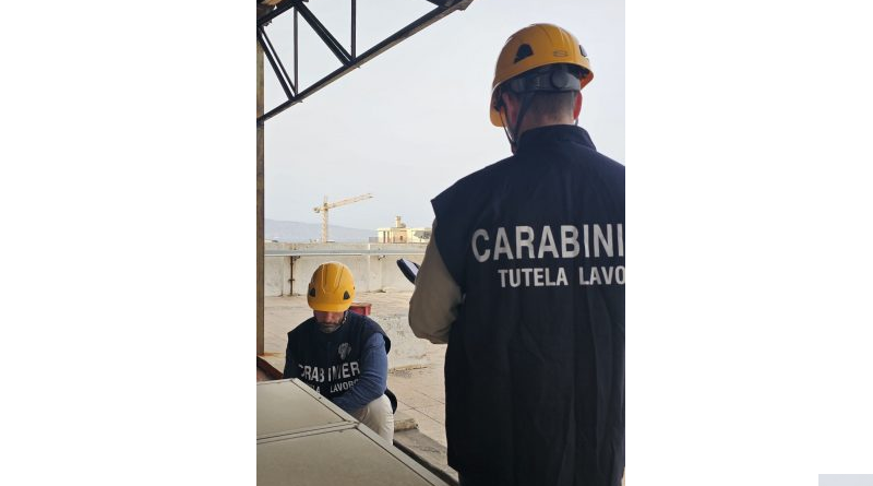 Controlli sulla sicurezza sul lavoro e contrasto al lavoro nero. I Carabinieri denunciano 6 persone.