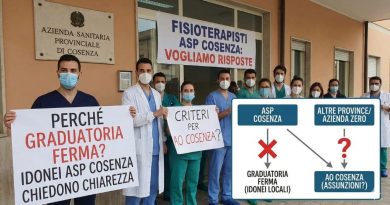 Sanità Calabrese: 349 Infermieri per i Social, zero Fisioterapisti per i malati. il Comitato: “la riabilitazione è un lusso o un diritto?”