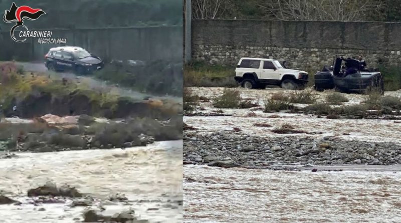 Reggio Calabria. auto si ribalta nel torrente Sant’Agata: Carabinieri salvano due persone intrappolate
