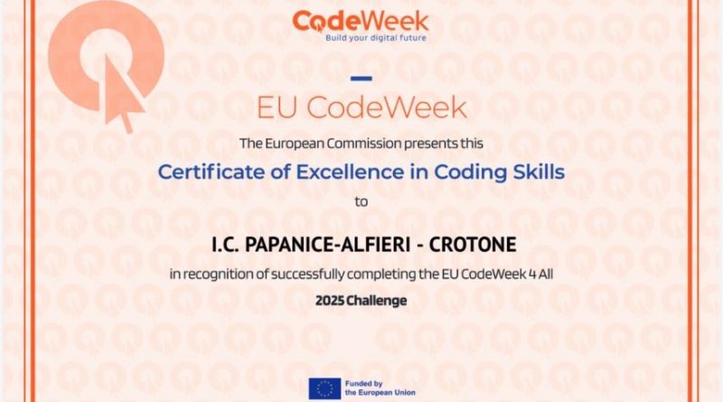 L’I.C. Papanice Alfieri ottiene il riconoscimento europeo per l’eccellenza digitale