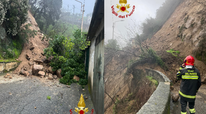 Frana a Mesoraca, evacuate alcune abitazioni in Via San Marco