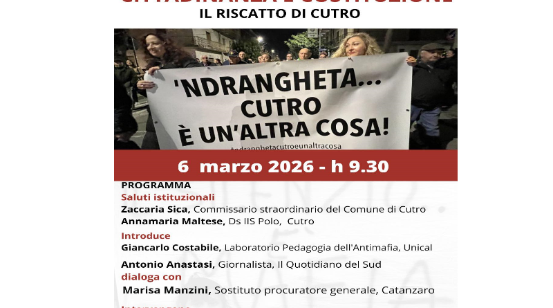 Cutro, il riscatto in cattedra: la procuratrice Manzini chiude il progetto antimafia con gli studenti