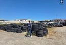 Crotone, scoperta una discarica abusiva: sequestrata un’area con 750 metri cubi di pneumatici