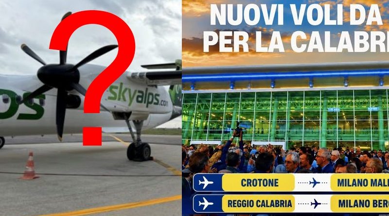 Nuovi Voli da e per la Calabria, ma che fine farà il collegamento Roma-Crotone, essenziale per il Diritto alla Mobilità?