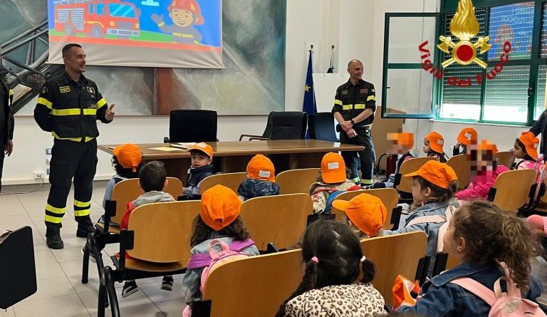 I Vigili del Fuoco di Crotone Accolgono i Giovani dell’Istituto Comprensivo Cicco Simonetta di Caccuri