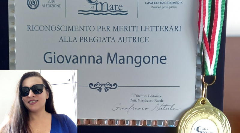 La scrittrice Giovanna Mangone premiata alla cerimonia di Kimerik
