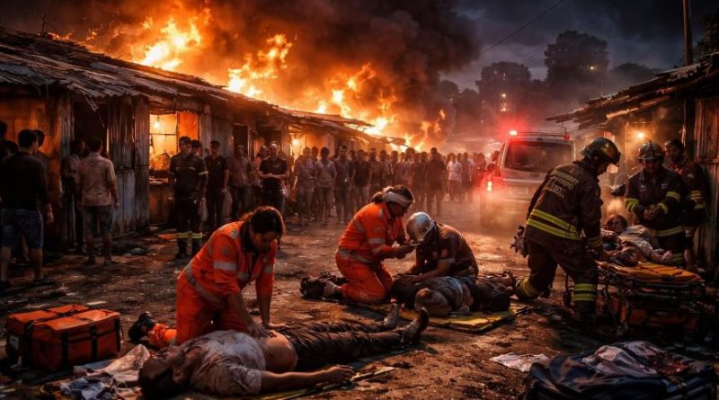 Inferno di fuoco nella baraccopoli di Schiavonea: quattro braccianti feriti, uno è gravissimo