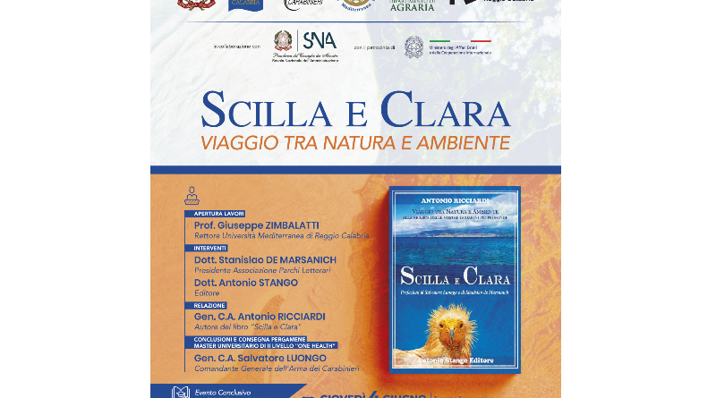 Sostenibilità e Cultura al MArRC: L’Università Mediterranea presenterà il 4 Giugno il volume del Gen. Ricciardi e celebra il Master “One Health”
