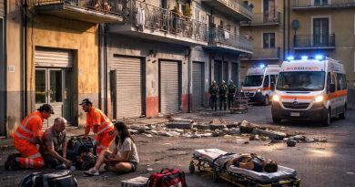 Inferno all’alba nel Cosentino: palazzina sventrata da una fuga di gas, tre feriti e famiglie evacuate