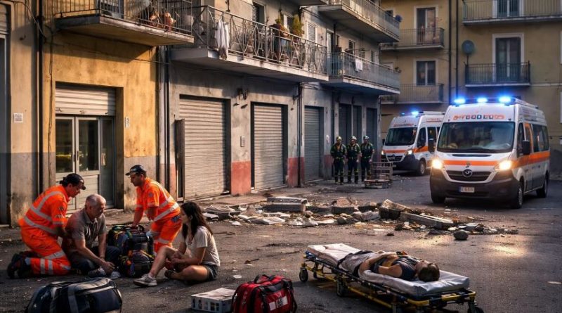 Inferno all’alba nel Cosentino: palazzina sventrata da una fuga di gas, tre feriti e famiglie evacuate
