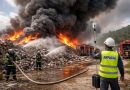Fiamme a Palmi: domato l’incendio alla Poly2Oil, ora si teme per l’aria