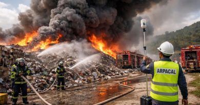 Fiamme a Palmi: domato l’incendio alla Poly2Oil, ora si teme per l’aria