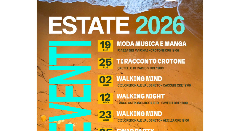 Estate 2026 a Crotone: Psiko Ambiente Regeneration – PAR presenta il calendario eventi tra cultura, natura e sostenibilità