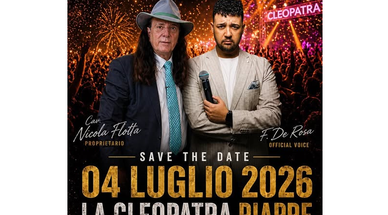 VIDEO – Al via la stagione 2026 del Cleopatra: in programma 10 eventi d’oro e il patto per la vita: «Ragazzi, lasciate l’auto: si viaggia gratis in navetta»