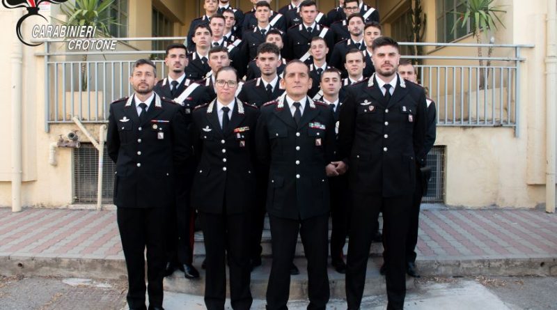 Nuove forze per la sicurezza del crotonese: arrivano 24 giovani carabinieri a rinforzare le stazioni locali