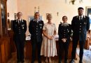 Carabinieri, gli ufficiali del comando provinciale in trasferimento salutano il Prefetto
