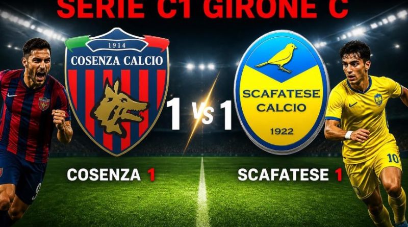 Serie C, girone C: al Cosenza non basta Clemente, la Scafatese strappa un pari d’oro a Crotone