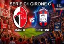 Crotone da applausi al San Nicola: dominio sfiorato, il Bari va a casa con un punto.
