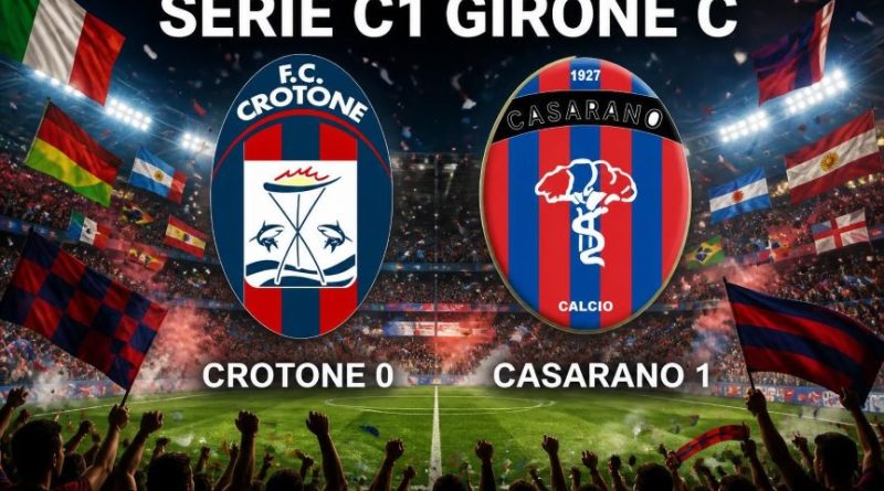 Crotone-Casarano 0-1: sera buiissima per gli squali, Grandolfo firma il blitz all’Ezio Scida
