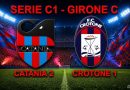 Crotone, che beffa al 94′: una prova di spessore punita solo dal rigore nel finale a Catania